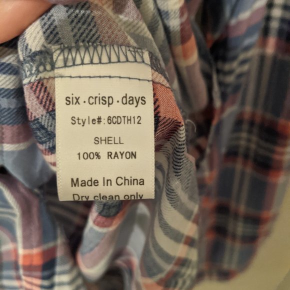 3/$30 Mendocino Oversized Plaid Shirt - Picture 3 of 5